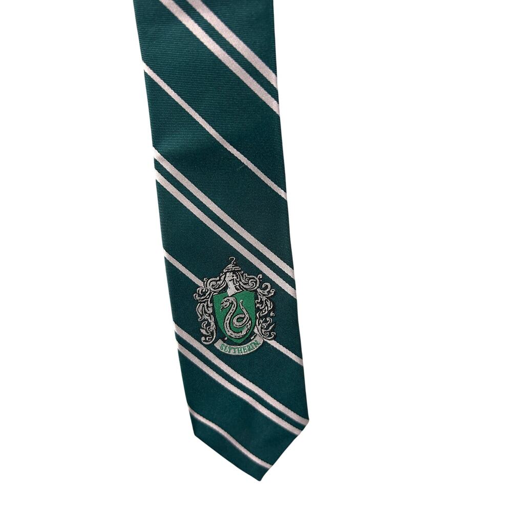 Harry Potter Slytherin Green Striped House Tie Warner Bros Adult Costume